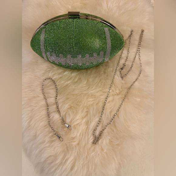 NWT Rhinestone Football Purse - Picture 5 of 5